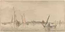 River with Town, 1775. Creator: Bernhard Schreuder