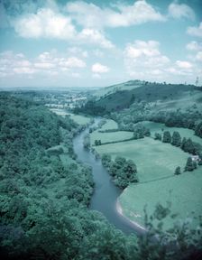 River Wye from Symonds Yat Rock, near Chepstow, Wye Valley, c1955. Creator: Arthur Charles Kirby Ware