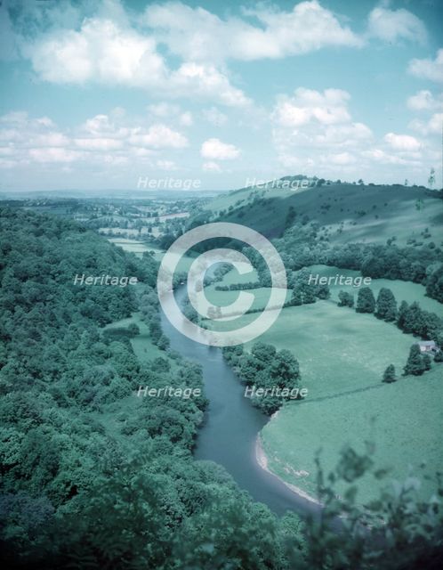 River Wye from Symonds Yat Rock, near Chepstow, Wye Valley, c1955. Creator: Arthur Charles Kirby Ware.