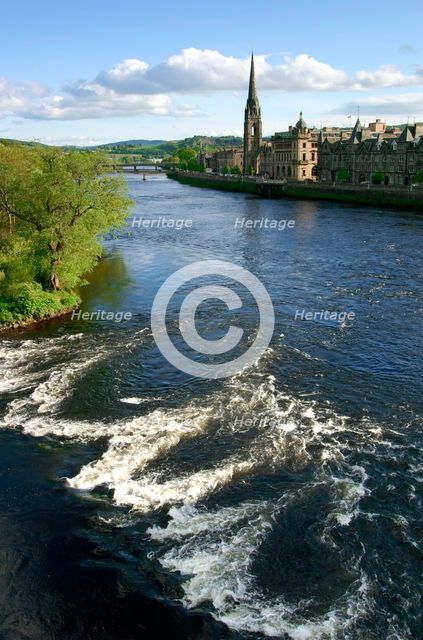 River Tay and Perth, Scotland. Creator: Peter Thompson.
