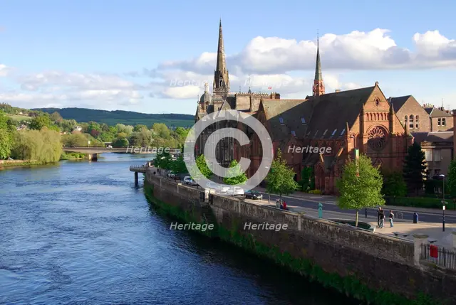 River Tay and Perth, Scotland. Creator: Peter Thompson.