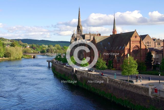 River Tay and Perth, Scotland. Creator: Peter Thompson.