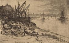 River Thames, at London, 1886. Creator: Lewis Henry Meakin