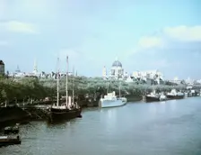 River Thames and the Embankment, c1955. Creator: Arthur Charles Kirby Ware