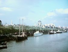 River Thames and the Embankment, c1955. Creator: Arthur Charles Kirby Ware
