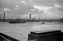 River Thames, Lambeth, London, c1945-1951. Artist: SW Rawlings