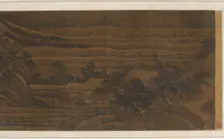 River Valley with houses and temples, Ming dynasty, 15th-16th century. Creator: Unknown