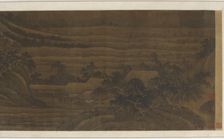 River Valley with houses and temples, Ming dynasty, 15th-16th century. Creator: Unknown