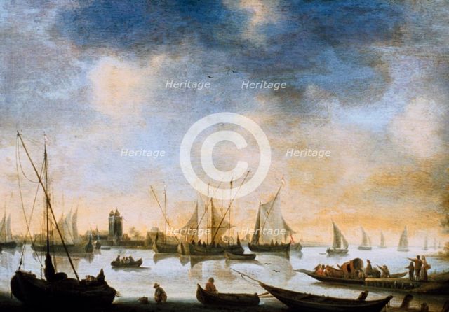 'River view,' 17th Century.  Artist: Jan van Goyen