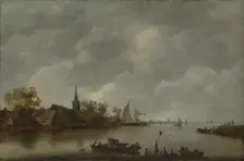 River View with a Village Church. Creator: Style of Jan van Goyen (Dutch, mid-17th century)