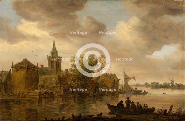River View with Church and Farmhouse. Creator: Jan van Goyen.