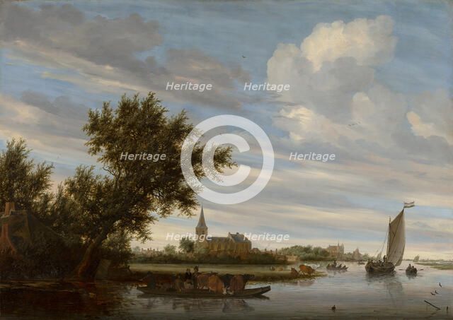River View with Church and Ferry. Creator: Salomon Ruysdael.