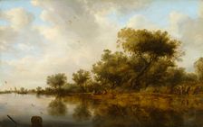 River View with Fishermen, 1633. Creator: Salomon Ruysdael