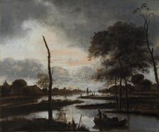 River View: Evening 17th century. Artist: Aert van der Neer