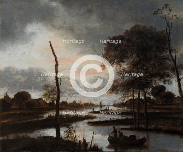 'River View: Evening', 17th century. Artist: Aert van der Neer.