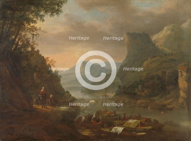 River view in a mountainous region, 1655-1685. Creator: Herman Saftleven the Younger.