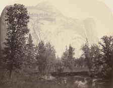 River View of the Royal Arches, Yosemite, 1861. Creator: Carleton Emmons Watkins