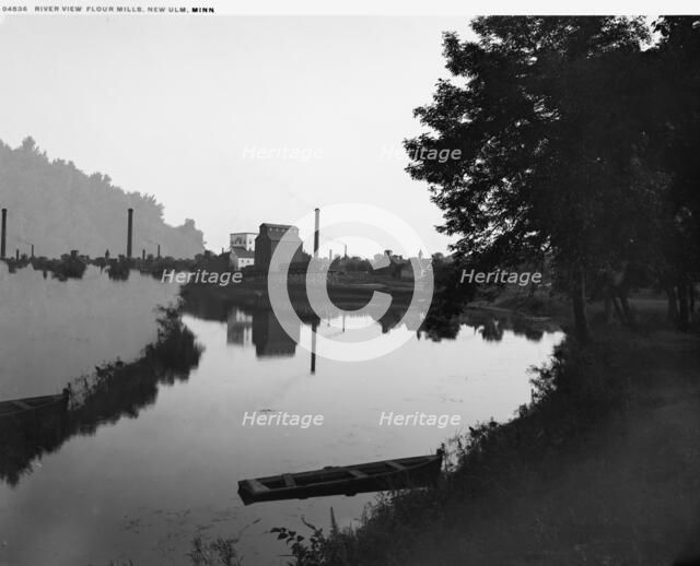 Riverview flour mills, New Ulm, Minn., between 1880 and 1899. Creator: Unknown.