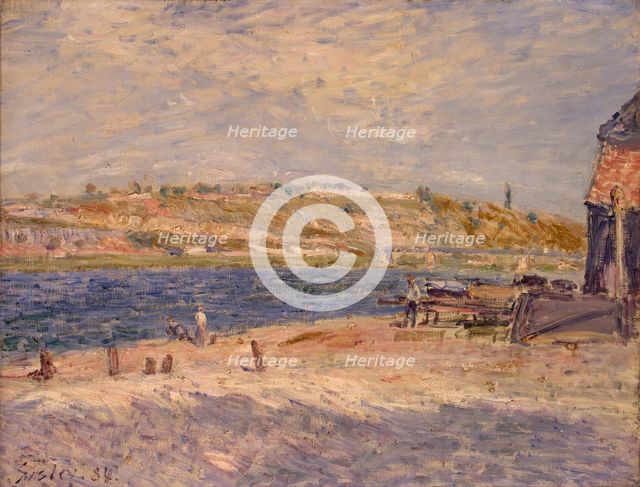Riverbank at Saint-Mammès, 1884. Creator: Alfred Sisley.