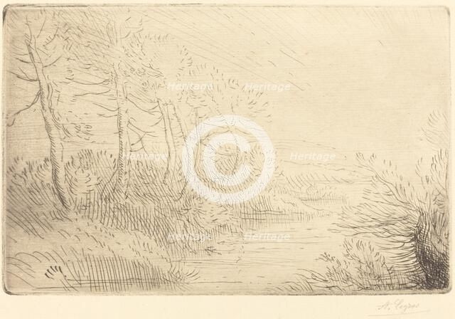 Riverbank (Bord de la riviere). Creator: Alphonse Legros.