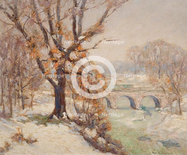 Riverbank in Winter, 1879-1932. Creator: Paul A Randall.