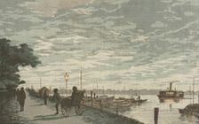 Riverbank, Kakigaracho, Published in 1881. Creator: Inoue Yasuji