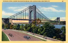 Riverside Drive and the George Washington Bridge, New York City, New York, USA, 1933