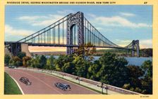 Riverside Drive and the George Washington Bridge, New York City, New York, USA, 1933