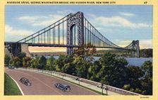 Riverside Drive and the George Washington Bridge, New York City, New York, USA, 1933