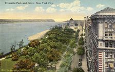 Riverside Park and Drive, New York City, New York, USA, 1916