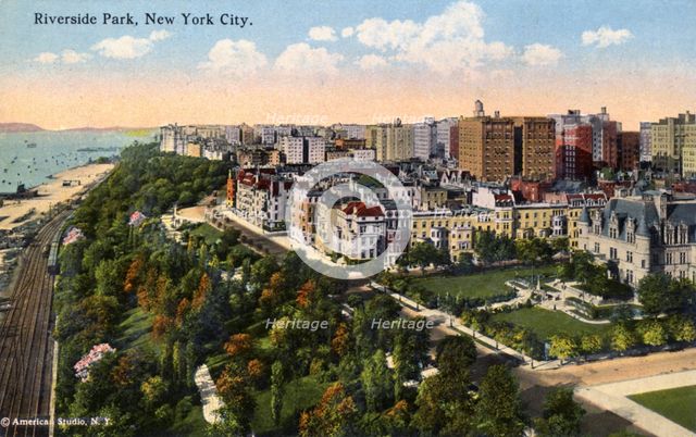 Riverside Park, New York City, New York, USA, 1916. Artist: Unknown