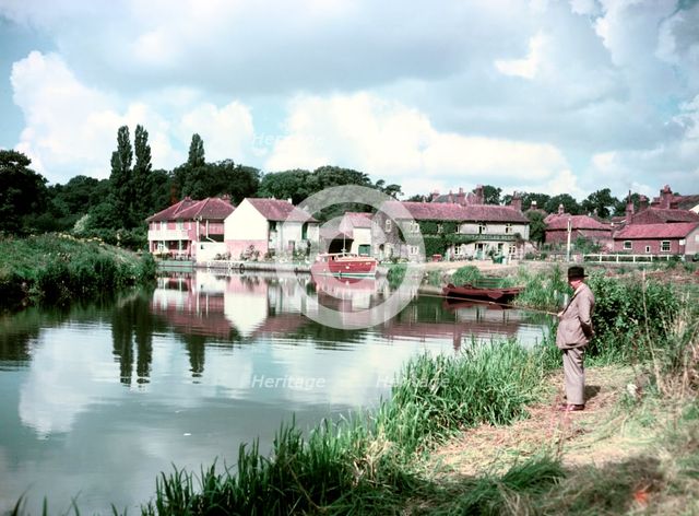 Riverside village in Norfolk, c1960s. Creator: Arthur Charles Kirby Ware.