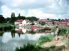 Riverside village in Norfolk, c1960s. Creator: Arthur Charles Kirby Ware