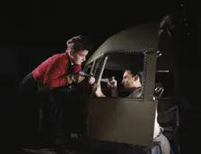 Riveting team working on the cockpit shell of a...Douglas Aircraft Co., Long Beach, Calif. , 1942. Creator: Alfred T Palmer