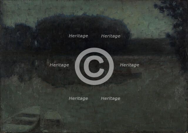 Rivière bleue, Montreuil-Bellay, 1897. Creator: Henri Eugene Le Sidaner.