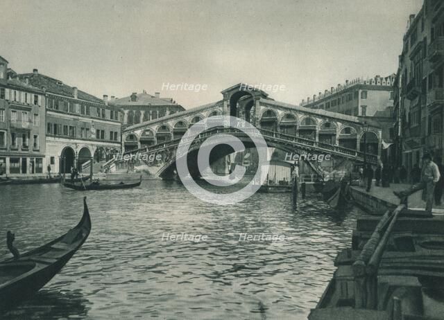 Rialto Bridge, Venice, Italy, 1927. Artist: Eugen Poppel.