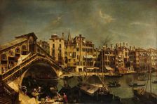 Rialto Bridge in Venice, 1745. Creator: Michele Marieschi