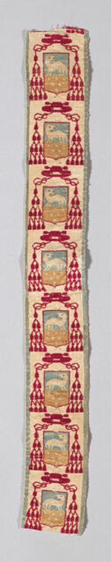 Ribbon with Medici Coat-of-Arms, Italy, 17th/18th century. Creator: Unknown