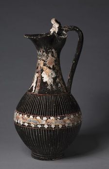 Ribbed Oinochoe (Wine Jug), c. 300-275 BC. Creator: Unknown
