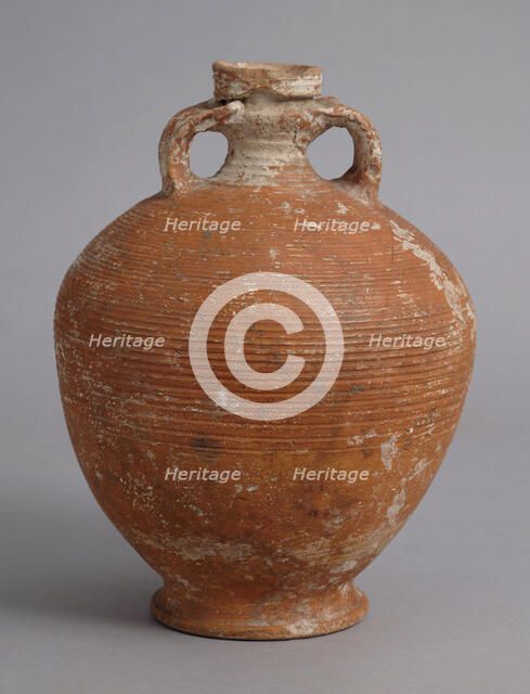 Ribbed Amphora, Coptic, 580-640. Creator: Unknown.