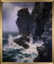 Ribbed and Paled in by Rocks Unscaleable 1885. Artist: Peter Graham