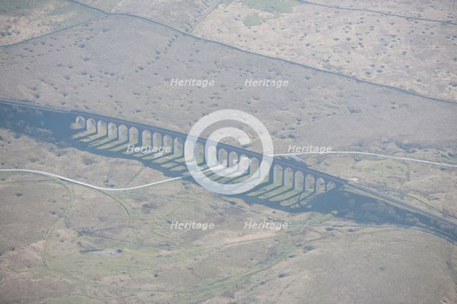 Ribblehead Viaduct or Batty Moss Viaduct on the Settle-Carlisle Railway, North Yorkshire, 2016. Creator: Dave MacLeod.