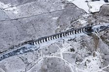 Ribblehead Viaduct or Batty Moss Viaduct on the Settle-Carlisle Railway, North Yorkshire, 2018. Creator: Emma Trevarthen