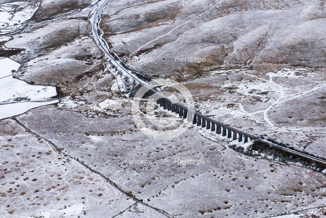 Ribblehead Viaduct or Batty Moss Viaduct on the Settle-Carlisle Railway, North Yorkshire, 2018. Creator: Emma Trevarthen.