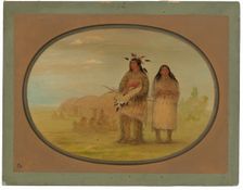 Riccarree Chief and His Wife, 1861/1869. Creator: George Catlin
