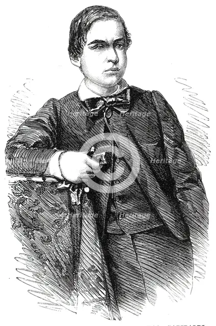 Ricciotti, youngest son of General Garibaldi, from a photograph by P.C. Stortz, Liverpool, 1860. Creator: Unknown.