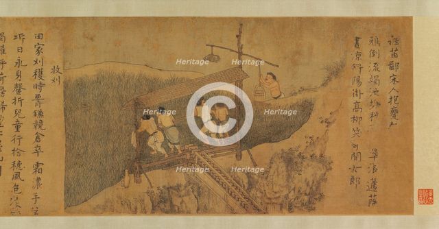 Rice Culture, or Sowing and Reaping, before 1353. Creator: Unknown.