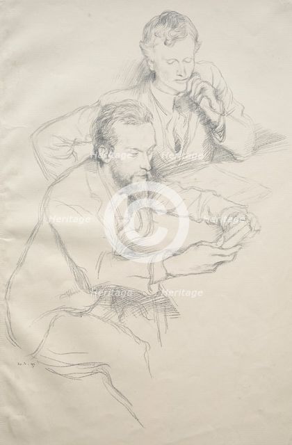 Ricketts and Shannon, 1897. Creator: William Rothenstein (British, 1872-1945).