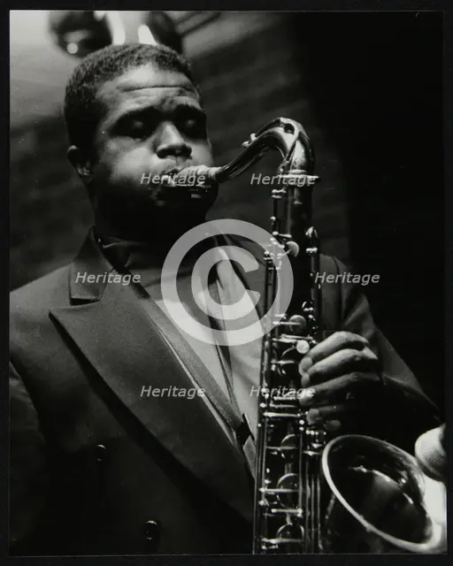 Rickey Woodard playing tenor saxophone at The Fairway, Welwyn Garden City, Hertfordshire, 15 De Creator: Denis Williams.