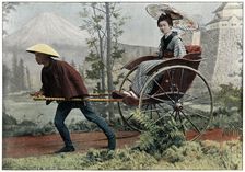 Rickshaw, Carriage of Japan c1890. Artist: Charles Gillot